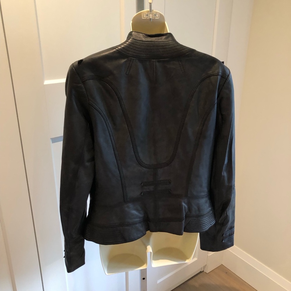LIKE NEW Danier Black Leather BOHO Jacket - Picture 2 of 8
